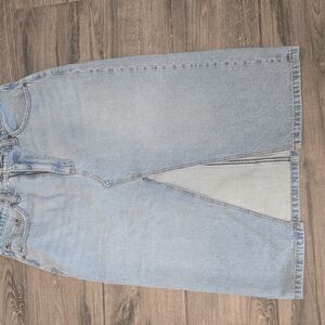 Light Blue Denim Women's Skirt